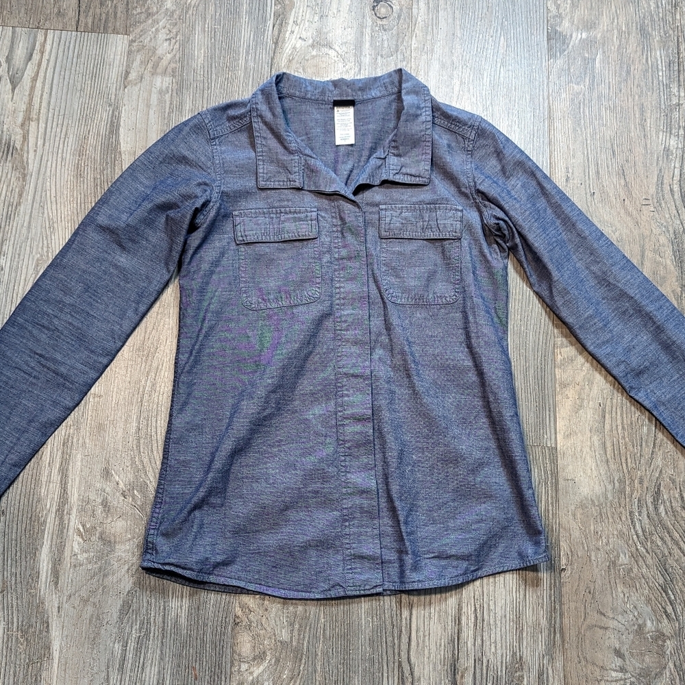 Patagonia Navy Blue Long Sleeve Button-Up Shirt